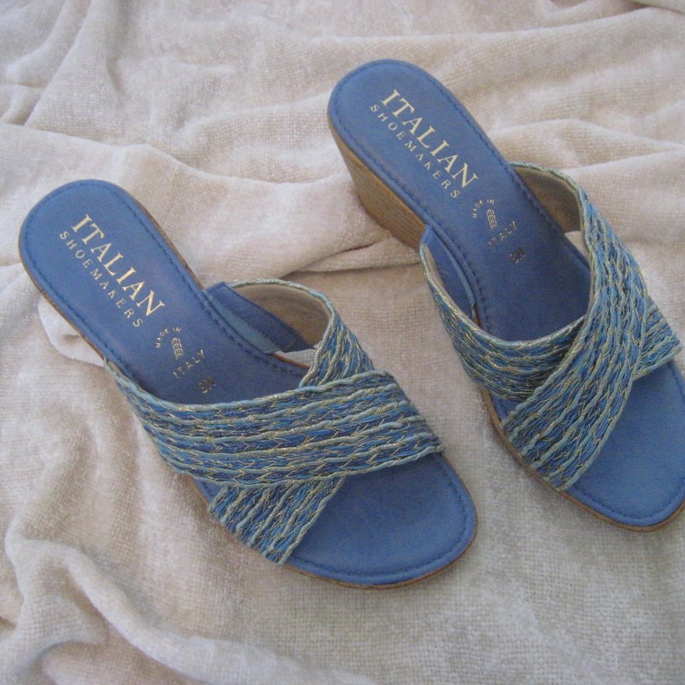 Italian Shoemakers Comfortable Wedge Slides
